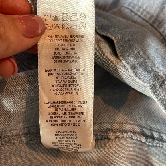 City Chic Soft Denim Dress chambray tortoiseshell buttons short sleeves Sz XL/22 - Picture 10 of 13